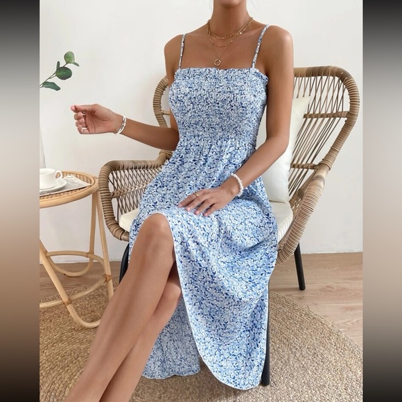 Boho floral print wrap hem cami dress - Picture 7 of 16